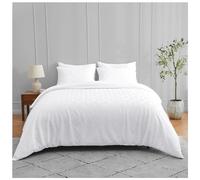 Lions Double Bed Duvet Cover - Soft White Bedding Sets with Pillowcase, Microfibre Polyester Reversible Quilt Covers, Easy Care Machine Washable, 200x200cm