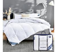 Lions Duck Feather Down Duvet Quilt - 13.5 Tog Duvet Single Bed Size, Anti Allergy and Down Proof, Hotel Quality Soft Warm Cosy Quilt, Ideal for Summer Winter, Machine Washable, 137x200cm