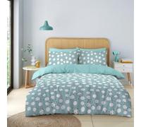 Lions Duvet Cover Set Double Bed Size - 100% Polyester Reversible Printed Pattern Quilt Bedding Set with Pillowcase, Soft Polka Dots Pattern, Teal, 200x200cm