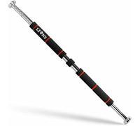 Lions Exercise Door Pull Up Bar Doorway - Home Gym Fitness Workout Strength Training 62-100cm Fully Adjustable, Black Red