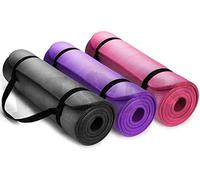 Lions Extra Thick Large Excercise Yoga Gym Mat Non Slip Foam Padded Camping Excercise Gymnastic Pilates Mats With Carry Handles (Blue, 10mm)