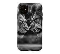 Lions Facing Off African Lion Lovers Art Big Cat Art Lover Case for iPhone 11