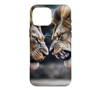 Lions Facing Off African Lion Lovers Art Big Cat Art Lover Case for iPhone 16 Pro Max