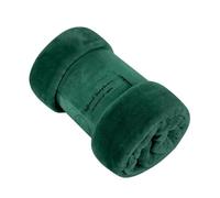 Lions Fleece Throw Blanket - 100% Polyester, Ultra Soft Faux Fur Extra Large Warm Cosy Plain Solid Large Blankets for Sofa Bed Settee Couch (Dark Green, 200x240cm)