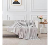 Lions Fleece Throw Blanket - 100% Polyester Warm Faux Fur Extra Large Throws Over Sofa Bed Settee Soft Blanket, Ultra Soft Silver Grey Blankets - Single Size 130x150cm