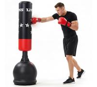 Lions Free Standing Punch Bag 5.5ft, Heavy Duty Boxing Bag with Stable Base, Freestanding Punching Bag for Home Gym MMA Kickboxing Training, Adults & Kids