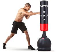 Lions Freestanding Punch Bag 5.5 Ft - Heavy Duty Boxing Trainer for Adults, Martial Arts Kickboxing MMA Dummy, Strong Base Home Gym Equipment