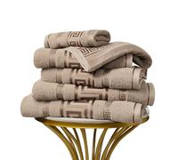 Lions Greek Towels - Premium Bath Sheets Towels 3 Pack - Super Soft Thick 100% Cotton Extra Large Bath Sheet for Bathroom 90 x 150 cm, Hotel Quality Highly Absorbent Quick Dry, Natural