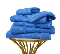 Lions Greek Towels - Premium Bath Sheets Towels 3 Pack - Super Soft Thick 100% Cotton Extra Large Bath Sheet for Bathroom 90 x 150 cm, Hotel Spa Quality Highly Absorbent Quick Dry, Blue