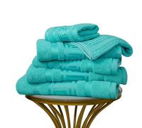 Lions Greek Towels - Premium Jumbo Bath Sheets Towels 2 Pack - Super Soft Thick 100% Cotton Extra Large Bath Sheet for Bathroom 100 x 180 cm, Hotel Spa Quality Highly Absorbent, Aqua