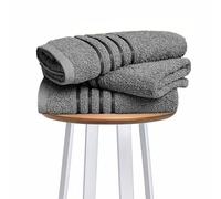 Lions Grey Towels - Premium Hand Towels 3 Pack 50x90cm - 100% Egyptian Cotton, Ultra Soft Highly Water Absorbent, Extra Large Thick Fluffy Hand Towel for Home Bathroom Kitchen, Hotel Quality