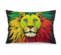 Lion's Head Majestic Pillow Cover Double-Sided Soft Pillowcase 12 "x20, Decorative Throw Pillow Case for Sofa Bed Car Outdoor
