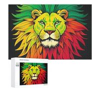 Lion's Head Majestic Puzzle for Adults Wooden Jigsaw Puzzle for Mother's Day Premium Puzzle with Unique Art Design Challenging Brain Teaser Birthday Gift for All Ages 1000 PCS