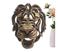 Lions Head Wall Mounted Art - Lions Head Wall Art, Heads Walls Mounted Arts, Resin Lion Heads Sculpture | Hollow Simulation Animal Headd Statue For Living Room Garden Stone Walls Porch