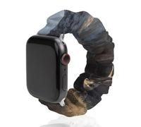 Lions Hunting Deers Behind Boulders Universal Scrunchie Watch Band Compatible with IWatch Series 11 10 9 8 7 Strap