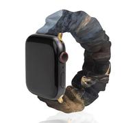 Lions Hunting Deers Behind Boulders Universal Scrunchie Watch Band Compatible with IWatch Series 11 10 9 8 7 Strap