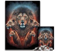 Lions Illustrations Puzzles for 1000 Piece cardboard Jigsaw Puzzles Brain Teaser & Home Decor, Perfect 26X38CM/10.23x14.96inch