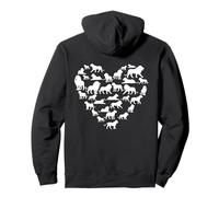 Lions in Heart Shape Family Pride Animal Design Pullover Hoodie