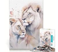Lions Love 1000-piece Puzzle for Teenagers Creative Fun Stress Less Home Game (50x75cm)