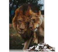 Lions Love Puzzle Brain Teaser Premium Cardboard Jigsaw Puzzle for Kids And Adults Age 12 Years Up Easter Gifts 1000pcs (75x50cm)