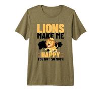 Lions Make Me Happy You Not So Much Funny Lion Premium T-Shirt