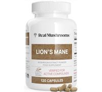 Real Mushrooms Lion’s Mane Mushroom Extract Capsules 120 Caps