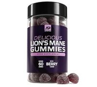 Lions Mane Gummies - 1000mg Lions Mane Mushroom - Delicious Mixed Berry Flavour Mushroom Supplement (60 Vegan Gummies)