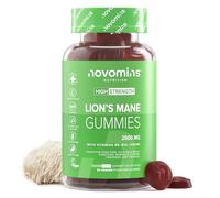 Lions Mane Gummies - 2500mg with Vitamin B6, B12 for Mental Performance - High-Strength Alternative to Lion's Mane Powder - Lion's Mane Mushroom Gummies - Lions Mane Supplement for Adults - Novomins