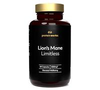 Lion's Mane Limitless, 4000mg Super Strength Lions Mane Supplement with Vitamin B6, 12:1 Extract, Supports Cognitive Function, Energy & Mental Clarity, 60 Capsules - Protein Works