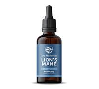 Lion's Mane Liquid Drops, 50,000mg, Mushroom Supplement to Support Brain Health, Focus & Memory, Organic & Vegan, 1 x