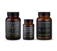 Lion's Mane Mushroom 60 caps, Cog Blend 60 caps, Plant-Based Vitamin B Complex 30 caps - Brain, Focus & Cognitive Support Bundle for Mental Clarity & Energy