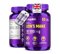 Lions Mane Mushroom Capsules 10 000mg - Highly Concentrated Extract Hericium Erinaceus 10:1 - Lab-Tested with Certificate Lions Mane Supplement - 60 Vegan Capsules