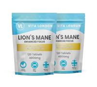 Lion's Mane Mushroom Supplement 4000mg | High Strength 12:1 Fruiting Body Extract | 240 Tablets (4 Month Supply) | Vegan, Made in UK