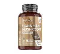 Lions Mane Mushroom Tablets 2000 mg 365 Tablets Ideal for Overall Well-Being WeightWorld UK