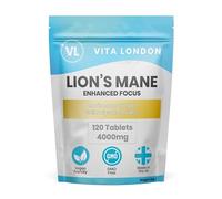Lions Mane Supplement 4000mg | 4 Month Daily Supply | Lion's Mane Mushroom Tablets High Strength Extract (Not Gummies, Powder or Capsules) | Made in UK, Vegan