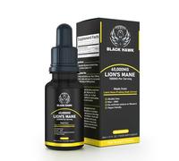 Lions Mane Supplement Liquid 1000mg - 60 Vegan Servings High Strength Lions Mane Mushroom Fruiting Body Extract - 2 Months Supply - Nootropic - Made in The UK by BLACK HAWK
