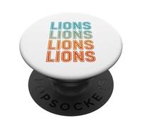 Lions Mascot Back to School Spirit Kids Boys Girls Men Women PopSockets Adhesive PopGrip