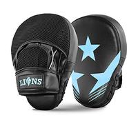Lions Max Star Curved Focus Pads Hook and Jab For MMA, Kick Training, Speed and Punch Practice (Blue)