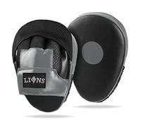 Lions Mesh Curved Focus Pads 'Hook & Jab' For MMA, Kick Training, Speed and Punch Practice (Grey)