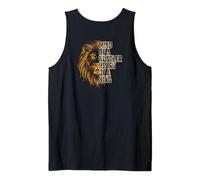 Lion's Mind -Lion's Heart - A King Child of God Art ON Back Tank Top