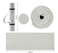 Lions Non Slip Exercise Mat, 6mm Light Weight Thick Padded with Carry Straps, Eco Friendly, Ideal for Home Gym Yoga Gymnastic Pilates (Grey)