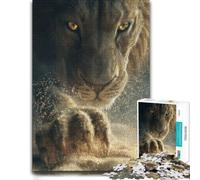Lion's Paw in Sand Colourful Wooden Jigsaw Puzzle for Adults, 500 PCS