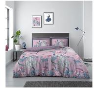 Lions Pink Bedding Sets Single - Paisley Floral Duvet Cover Set with Matching Pillowcase, Reversible Blossom Quilt Covers, 2 Piece Poly Cotton, Easy Care, 137x200cm