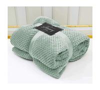 Lions Popcorn Throw Soft Faux Fur Mink Fleece Blanket Warm and Cosy For Sofa Bed | 2/3 Seater | Settees | Extra Large Blankets | 100% Polyester (Duck Egg, Double - 150x200)