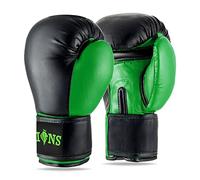 Lions Pro Boxing gloves - Punch Bag Mma Training Sparring Mitts (Injection Green, 10oz)