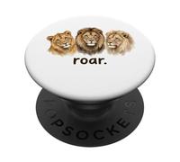 Lions Roar Funny Lion Lover Funny Roar PopSockets Adhesive PopGrip