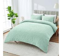 Lions Sage Green Bedding Set - Double Bed Duvet Cover with Matching Pillowcase, Ultra Soft 100% Polyester Microfibre Quilt Covers, 3 Piece Bed Linen Sets, 200x200cm