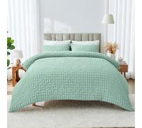 Lions Sage Green Bedding Set - King Size Duvet Cover with Matching Pillowcase, Ultra Soft 100% Polyester Microfibre Quilt Covers, 3 Piece Bed Linen Sets, 230x220cm