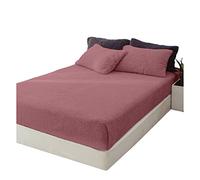 Lions Teddy Fleece Fitted Sheet King Size - Premium Super Soft Teddy Bear Sherpa Fleece Bed Sheets, Extra Deep, Warm and Cosy, Anti-Allergy, 100% Polyester, Pink