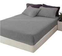 Lions Teddy Fleece Fitted Sheet King Size - Premium Super Soft Teddy Bear Sherpa Fleece Bed Sheets, Extra Deep, Warm and Cosy, Anti-Allergy, 100% Polyester, Color (Silver)